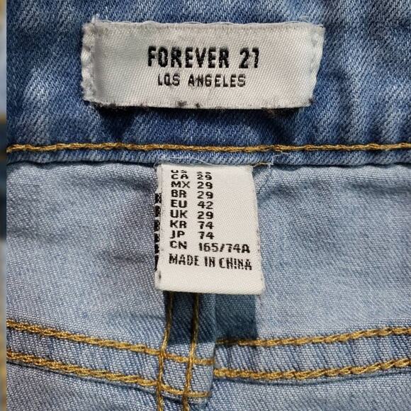 Forever 21 Shorts Womens 29 Denim Distressed Hot Pants Booty Blue Pockets Summer - Picture 4 of 4